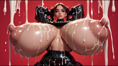 18 AI students get creamed all over while groping their latex-clad tits in intense latex orgy