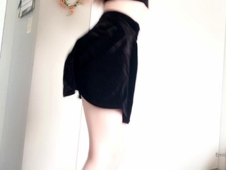 Amateur striptease and Solo masturbation