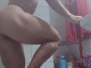 Amateur striptease and Solo masturbation