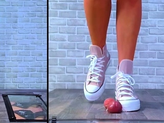 Ambers CBT – Smushing His Cock and Balls Under My Pink