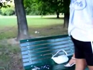 Busty Czech amateur fucks outdoor in public