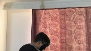 Hard sex with two masked men, he nails me hard and I suck cock