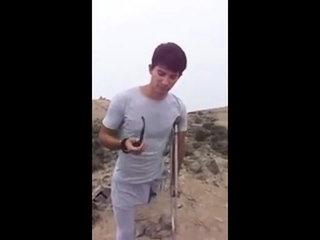 Hunk with a Big Bulge Outdoors