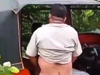 Mexican girl gets Creampie in golf cart