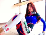 MyKinkyDope D.Va Overwatch Cosplay Handjob Footjob JOI with Sensual Moves and Steamy Gaze