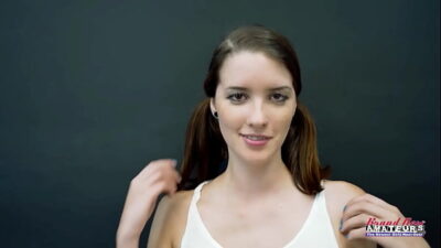 Skinny Brunette Coed Starshine Sucks A Big Cock To Ride It And Milks It!